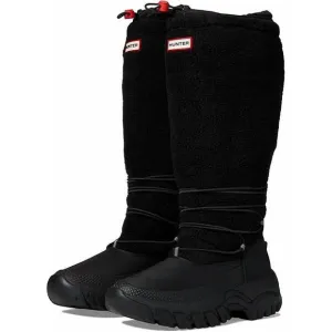 NEW HUNTER women's wanderer tall sherpa snow boot in black