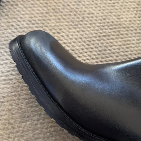 NEW in Box Free People Leather Harmony Studded Boots Black Size 8 1/2