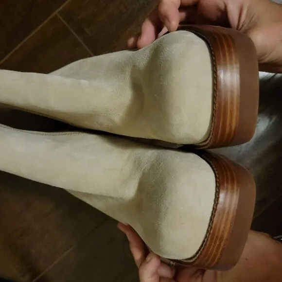 NEW Jeffrey Campbell Momby Boots Womens 11 Suede Chunky Retro Boho Chic