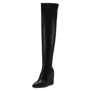 NEW Jessica Simpson Cassida Pointed Over Knee Thigh High Wedge Boots