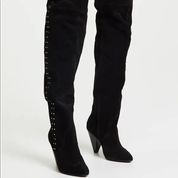 NEW Joie Gallison Black Suede Over The Knee Boots