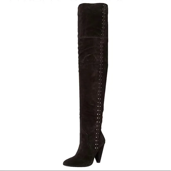 NEW Joie Gallison Black Suede Over The Knee Boots