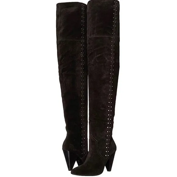 NEW Joie Gallison Black Suede Over The Knee Boots