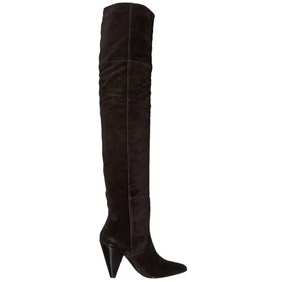NEW Joie Gallison Black Suede Over The Knee Boots