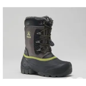 New Kamik Luke 3 Kids Boys Girls Sz 13 Snow Boots Insulated Charcoal