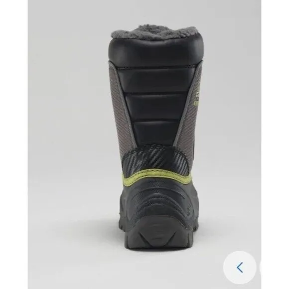 New Kamik Luke 3 Kids Boys Girls Sz 13 Snow Boots Insulated Charcoal