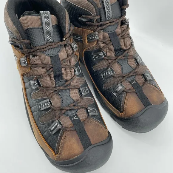 NEW Keen Men’s Targhee II Mid-Tac Hiking Boots Cascade Brown Black 12