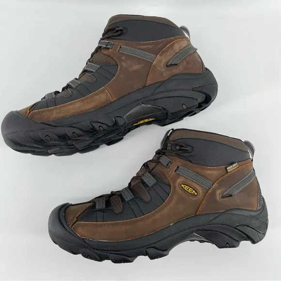 NEW Keen Men’s Targhee II Mid-Tac Hiking Boots Cascade Brown Black 12