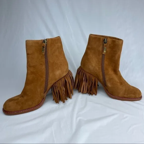 NEW Kelsi Dagger Brooklyn Linx Suede Fringe Boots