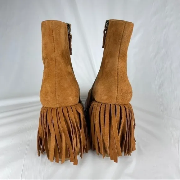 NEW Kelsi Dagger Brooklyn Linx Suede Fringe Boots