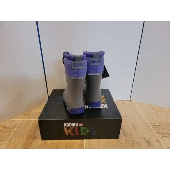 NEW Kodiak Kids Grey Purple Passion US 9 Big Kids Girls Waterproof Boots Snow Ra