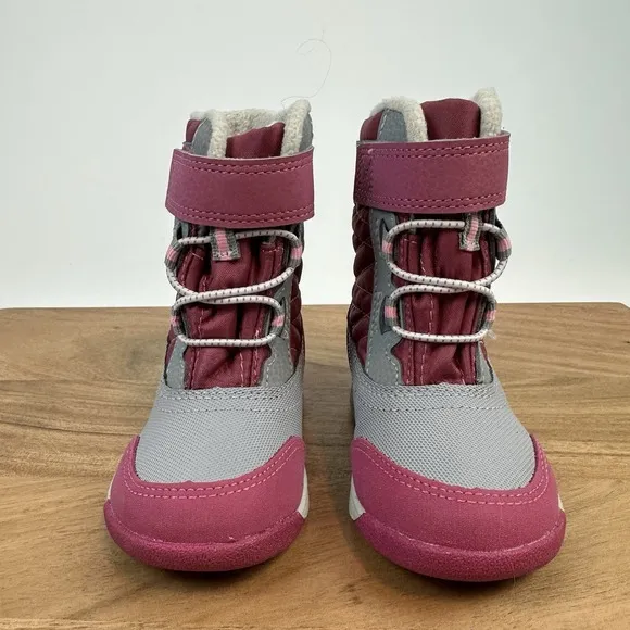 New Little Kids Merrell Snow Storm 2.0 Purple Insulated Waterproof Boots Sz 5