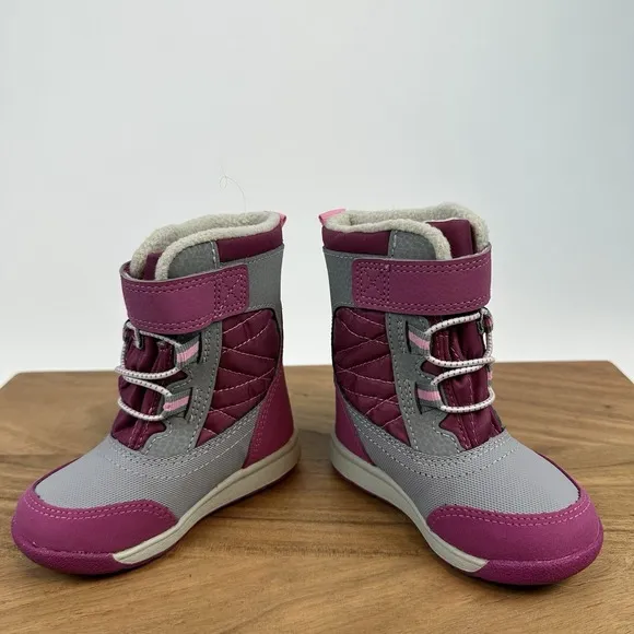 New Little Kids Merrell Snow Storm 2.0 Purple Insulated Waterproof Boots Sz 5