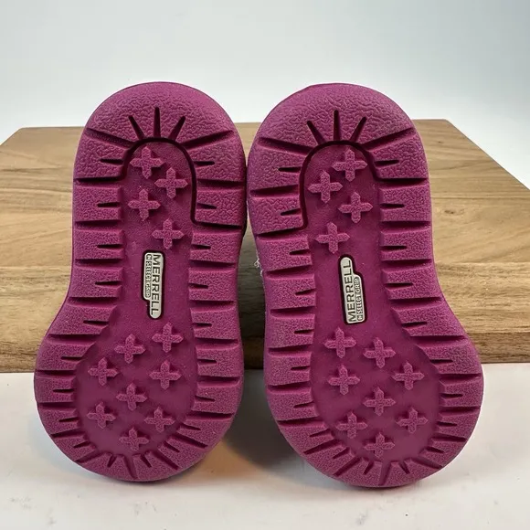 New Little Kids Merrell Snow Storm 2.0 Purple Insulated Waterproof Boots Sz 5