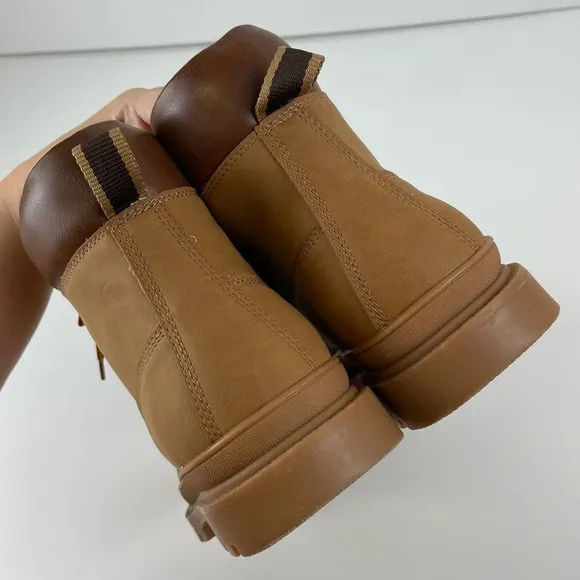 NEW Madden Steve Madden Gabber Boots Mens Size 12 Tan Lace Up Ortholite Leather