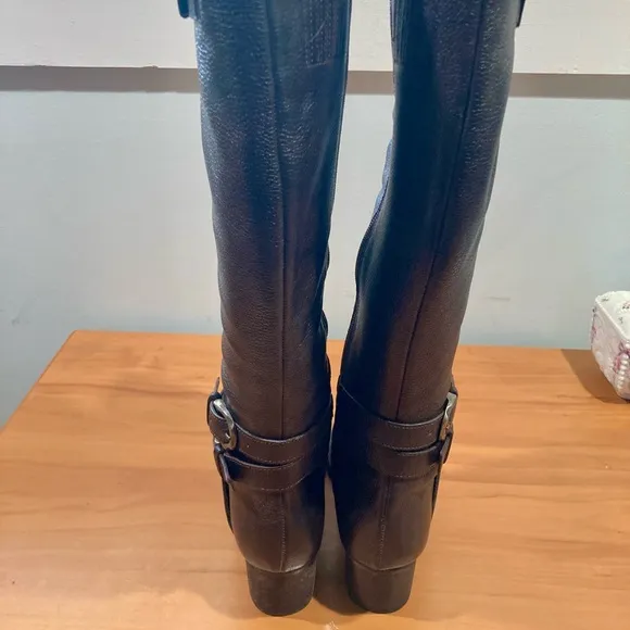 New Matisse Brown Pebble Leather Riding Boots