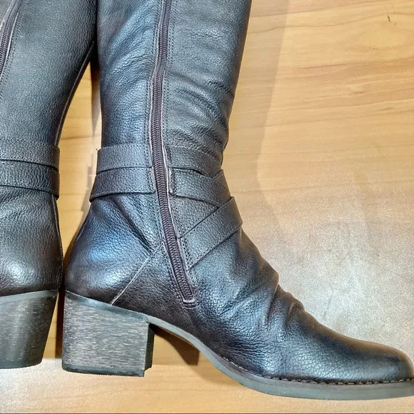 New Matisse Brown Pebble Leather Riding Boots