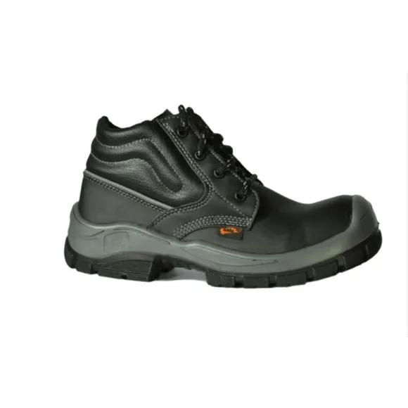 NEW MENS SAFETY WORK BOOTS- IMPACT &amp; SLIP RESISTANT, WATERPROOF | BLACK SIZE 8.5