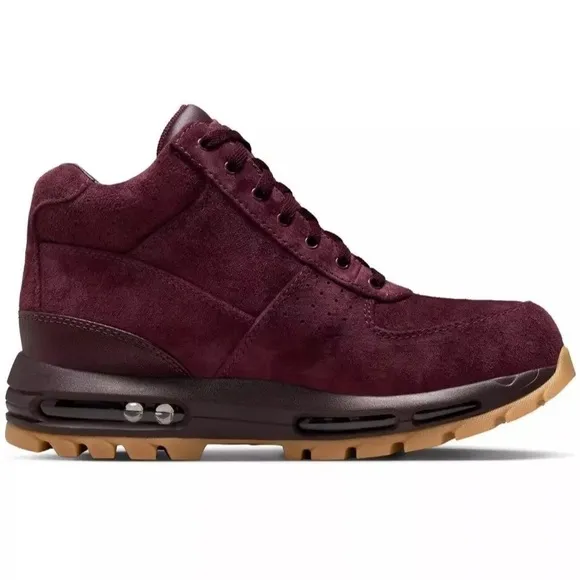NEW Nike Air Max Goadome Deep Burgundy Gum Men's Suede Boots 865031-602 9-12