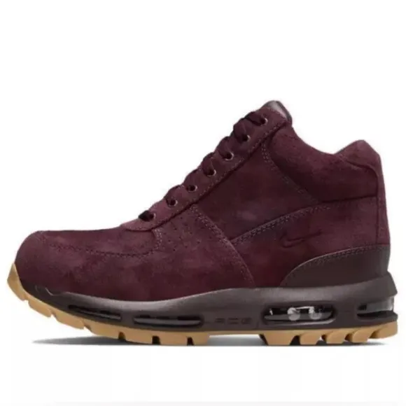 NEW Nike Air Max Goadome Deep Burgundy Gum Men's Suede Boots 865031-602 9-12