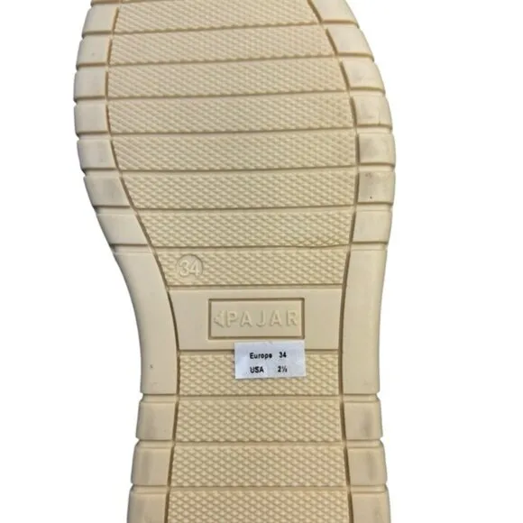 NEW PAJAR Girls Sherpa Janie Pull on Winter Boots -20 Size 2 1/2(34) Biege/Cream