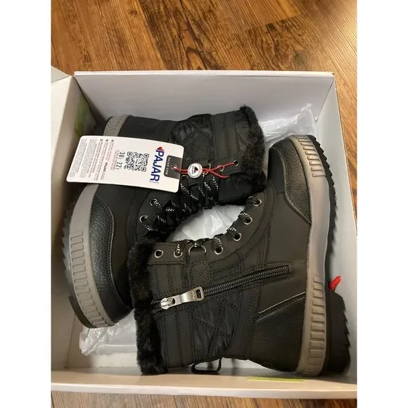 New Pajar Women's Karley Snow Boots - Waterproof Insulated Black EUR 38 US 7-7½