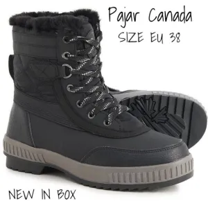 New Pajar Women's Karley Snow Boots - Waterproof Insulated Black EUR 38 US 7-7½