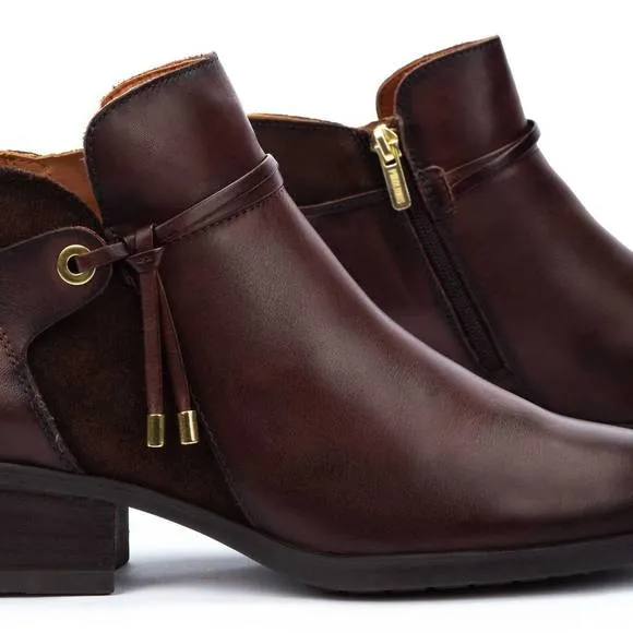NEW PIKOLINOS women's daroca ankle boot in caoba
