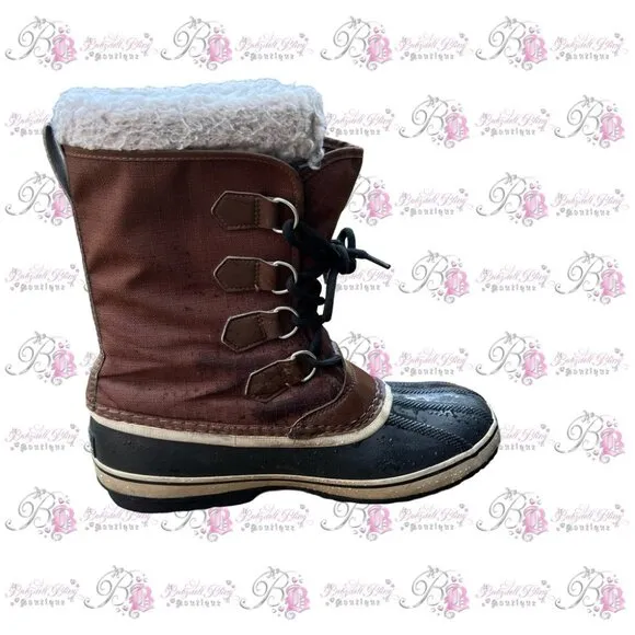 New SOREL 1964 Pac T Size 10 Hickory Brown Winter Snow Men’s Boots warm black