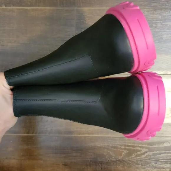 New Sorel Brex Heel Chelsea Boots Womens 9 Black Pink Whimsigoth Outdoors City