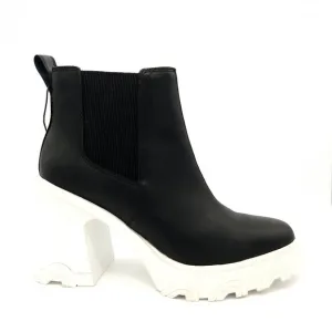 New Sorel Brex Heel Chelsea Boots Womens 9 Modern Retro Gogo Vibes City Chic