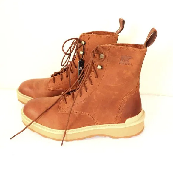 NEW Sorel Hi Line Waterproof Leather Lace up Boots size 9