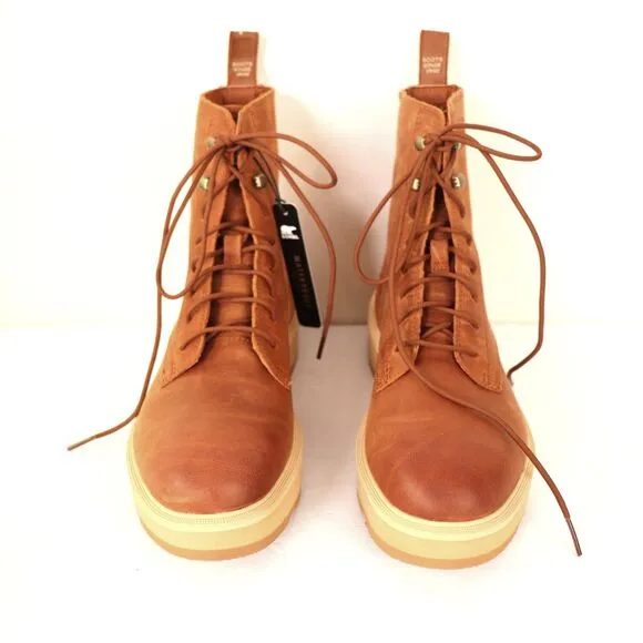 NEW Sorel Hi Line Waterproof Leather Lace up Boots size 9