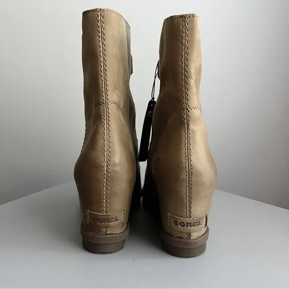 New Sorel Joan of Arc Wedge II Boots Ash Brown Waterproof Winter Boots