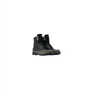 NEW SOREL men's caribou storm waterproof fashion boots in black, mud
