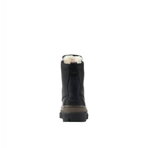 NEW SOREL men's caribou storm waterproof fashion boots in black, mud