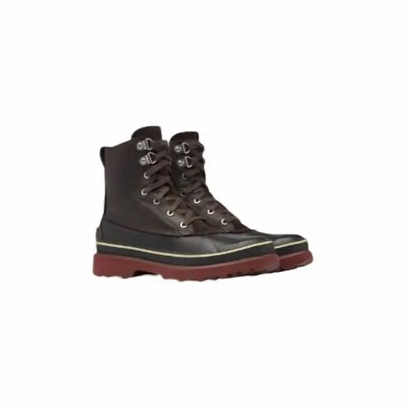 NEW SOREL men's caribou storm waterproof fashion boots in blackened brown