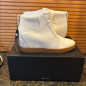 New Sorel Out N About Pull On Wedge Sea Salt Waterproof Boots Sneakers 8