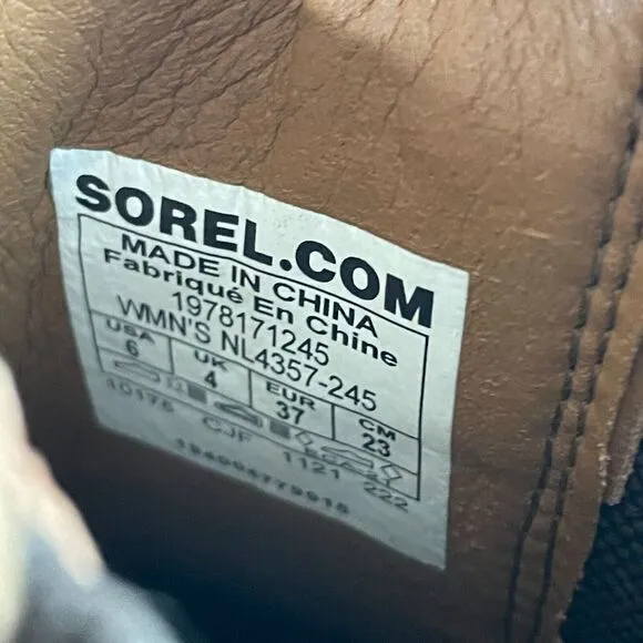 NEW Sorel Womens 6 Joan of‎ Arctic Wedge III Waterproof Chelsea Boots Hazelnut