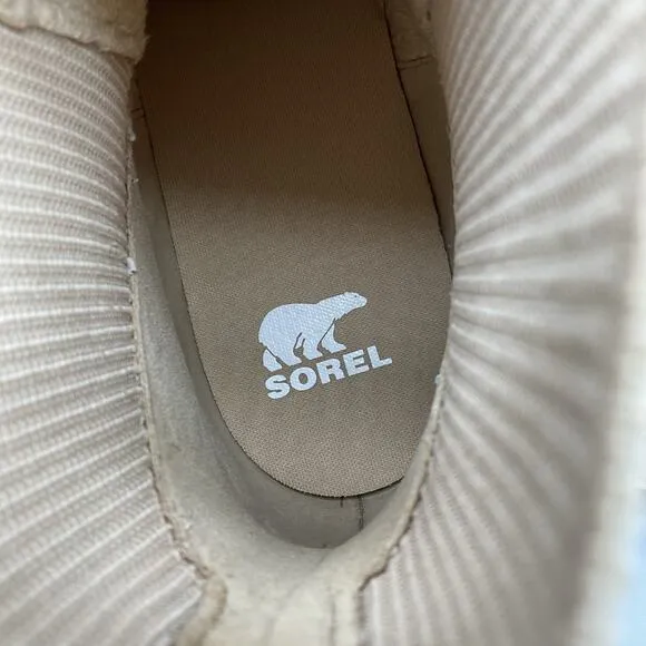 NEW Sorel Women’s Caribou X Waterproof Chelsea Boots Beige Size 5