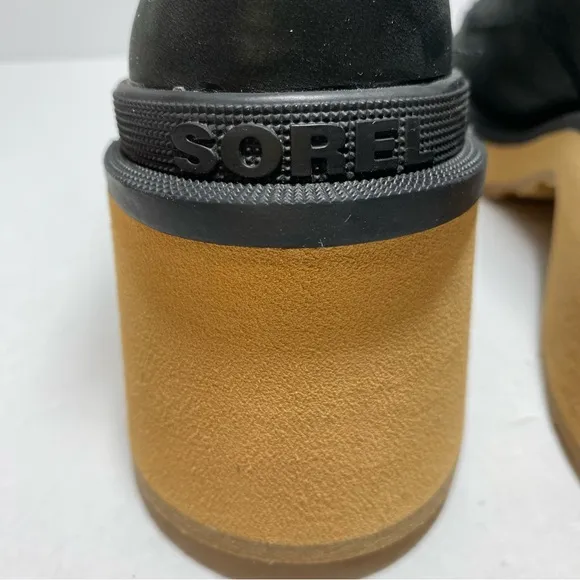 New SOREL Women's High-Line Lace-Up Black Combat Boots US Size 6.5