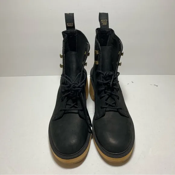 New SOREL Women's High-Line Lace-Up Black Combat Boots US Size 6.5