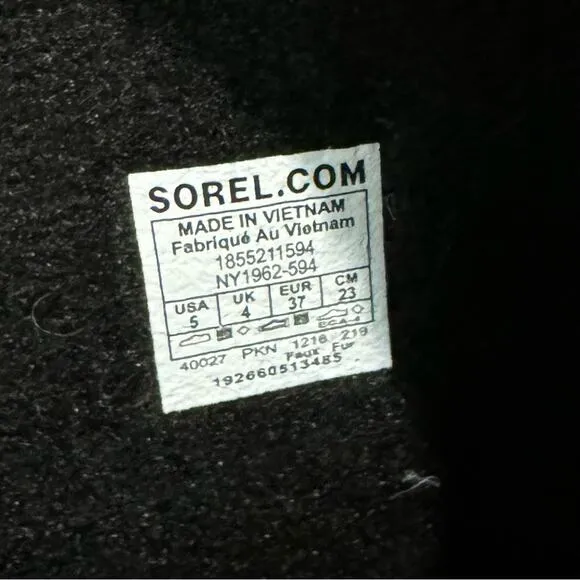 NEW Sorel Yoot Pac Nylon Waterproof Boots Kids Size 5 Womens 7 - Snow Winter