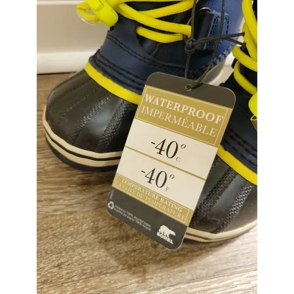 NEW - Sorel Yoot Pac TP Snow Boots Size 8 (13 cm) Kids Blue Boy Girl Waterproof