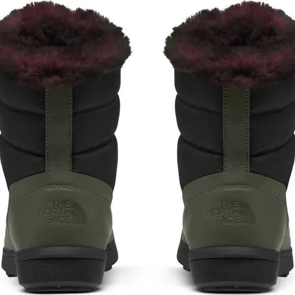 NEW THE NORTH FACE Leather Sierra Lux Waterproof Boots taupe green women 864tn