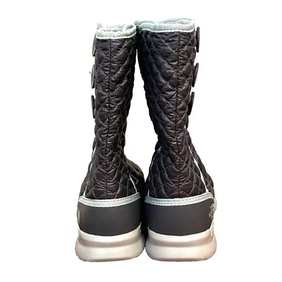 NEW! THE NORTH FACE Womens 5 Snow BOOTS Thermoball Insulated Button Quilted Gray