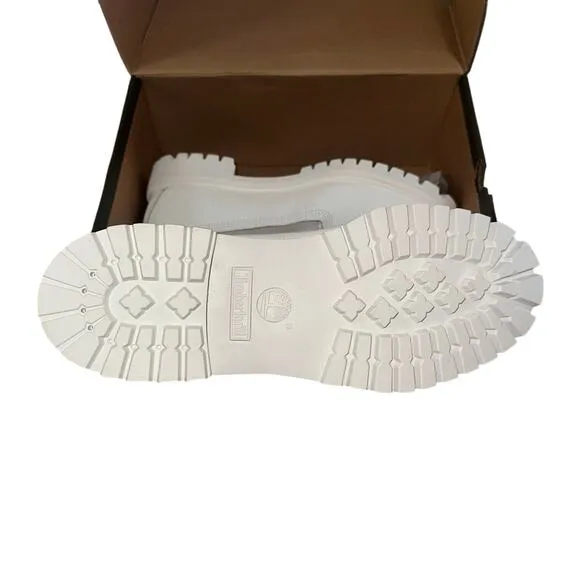 New TIMBERLAND Premium white leather Christmas Boots “GINGERBREAD MAN”