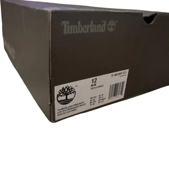 New TIMBERLAND Premium white leather Christmas Boots “GINGERBREAD MAN”