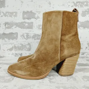 NEW Tory Burch Beige Tan Suede Leena Ankle Boots E763