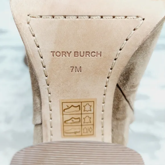 NEW Tory Burch Beige Tan Suede Leena Ankle Boots E763
